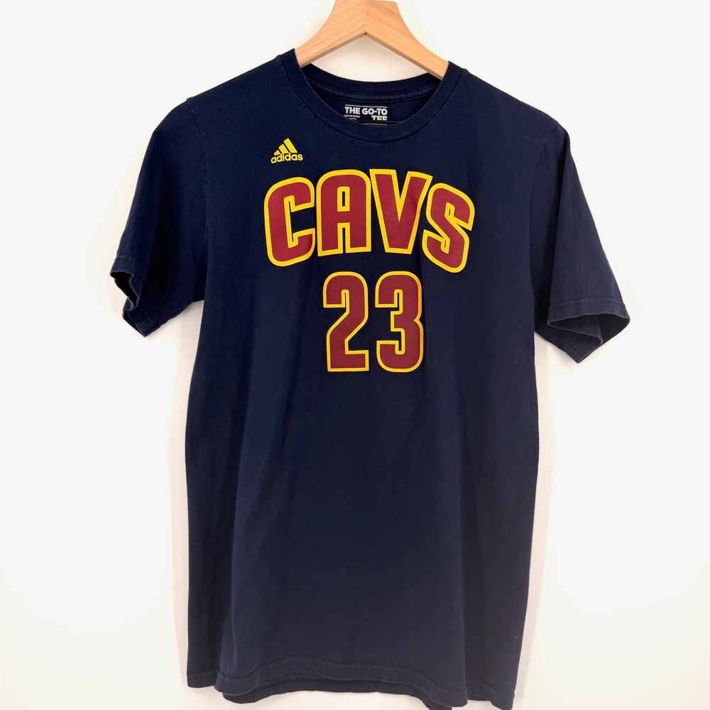 Adidas Cleveland Cavaliers LeBron James Kids XL Navy Blue Excellent 23 Tee